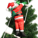 Natal papai noel escada de escalada boneca árvore de natal pendurado decoração porta interior parede pingente de natal presentes de ano novo