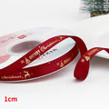 5 jardas fita de natal impressa fita de poliéster de natal para design artesanal decoração de natal diy bolo buquê embalagem de presente