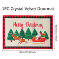 Tapete de porta de natal papai noel ao ar livre tapete feliz natal decorações para casa 2025 navidad ornamento de natal ano novo 2026