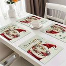 Placemats VIKAMA 4/6/8/10 peças para anões de Natal são adequados para decoração festiva de mesa de jantar e cozinha.