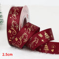 5 jardas fita de natal impressa fita de poliéster de natal para design artesanal decoração de natal diy bolo buquê embalagem de presente