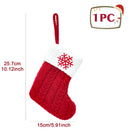 Meias de natal tricô floco de neve carta meia decoração de natal 2025 para casa ornamento de árvore de natal presente navidad natal 2026